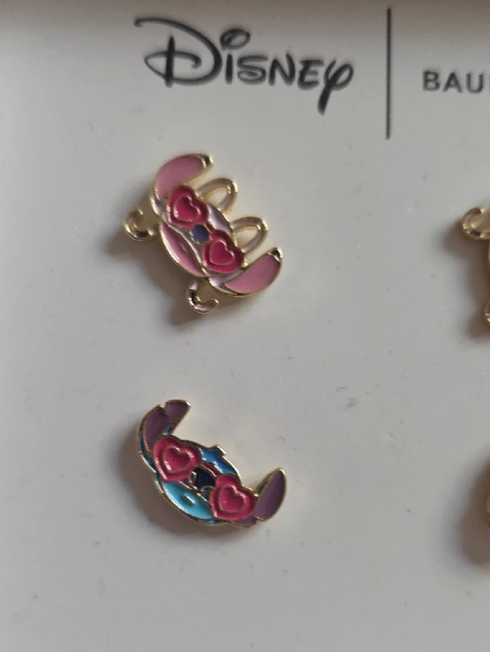 Disney X Baublebar Stitch & Angel  Heart Earring Set